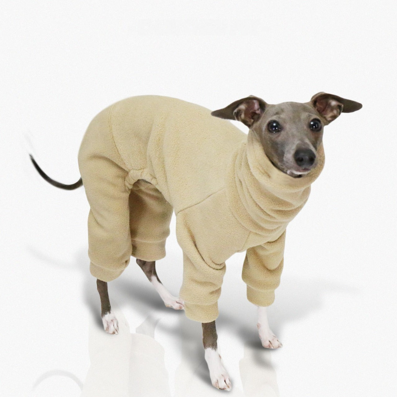 Whippet & Italian Greyhound Fleece Pajamas – Warm Winter Dog Bodysuit