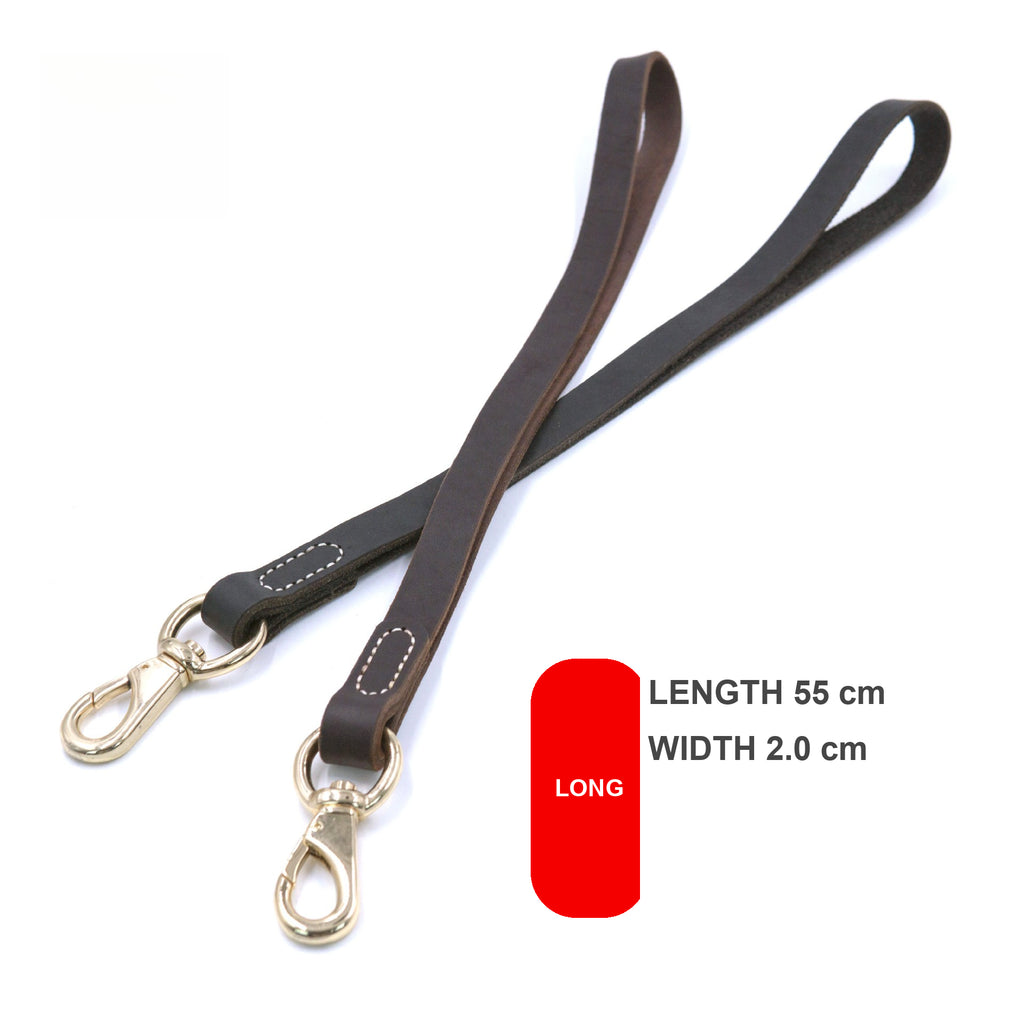 Leather Short Dog Leash for Medium & Large Dogs – Heavy-Duty Walking Lead