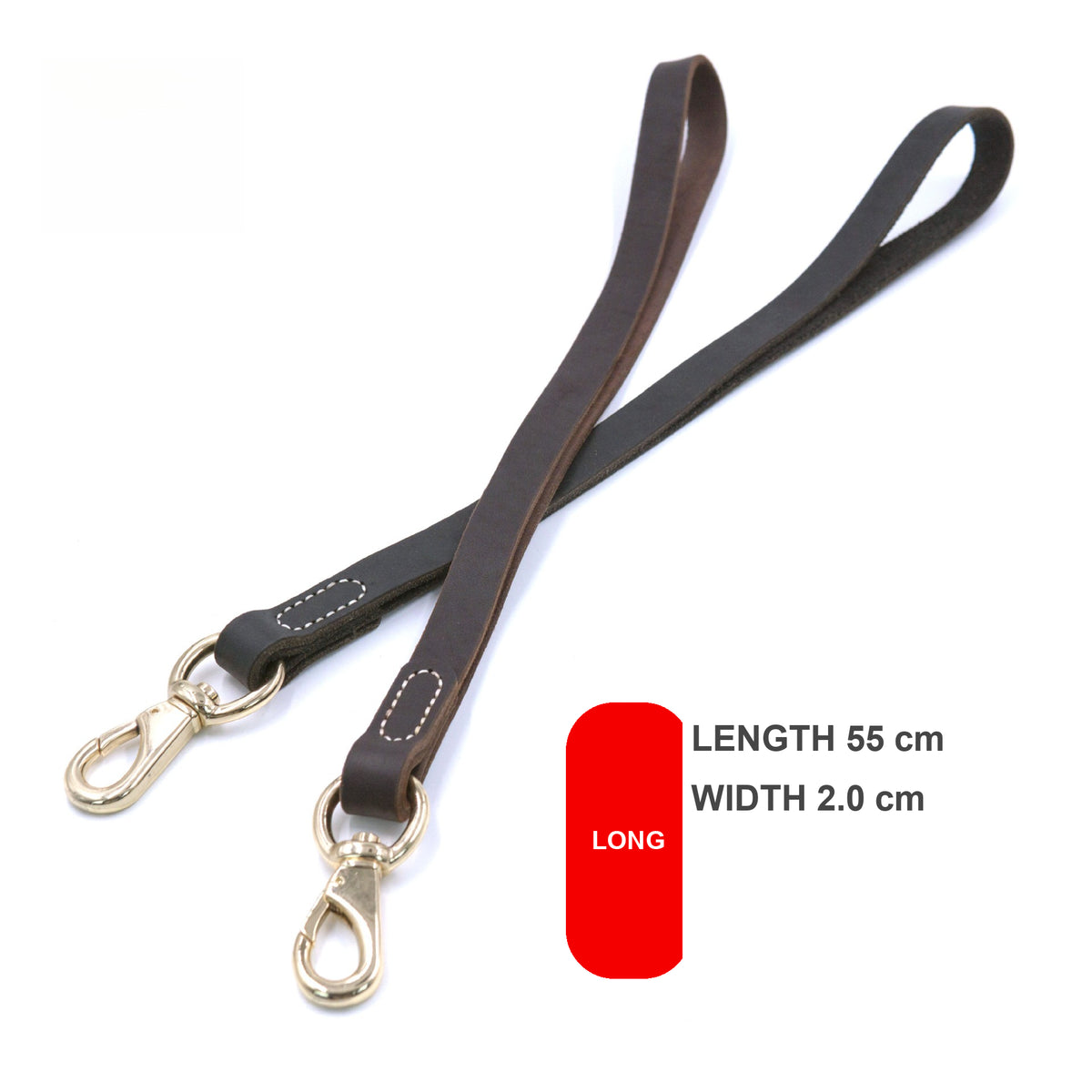Leather Short Dog Leash for Medium & Large Dogs – Heavy-Duty Walking Lead