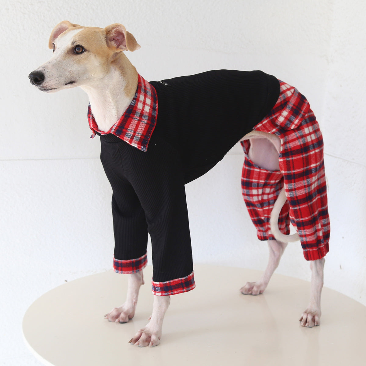 Whippet & Italian Greyhound Plaid Four-Leg Jumpsuit – Outdoor Winter Wear