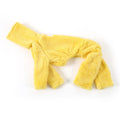 Whippet & Italian Greyhound Fleece Dog Jumpsuit – Soft Yellow & Lavender Winter Pajamas