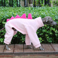 Whippet & Italian Greyhound Fleece Dog Jumpsuit – Warm Dinosaur Four-Leg Pajamas