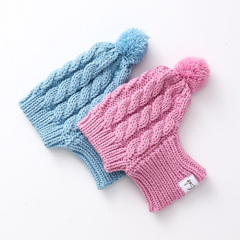 Whippet Italian Greyhound Knitted Dog Hat Winter Warm Soft Pet Beanie for Small Dogs