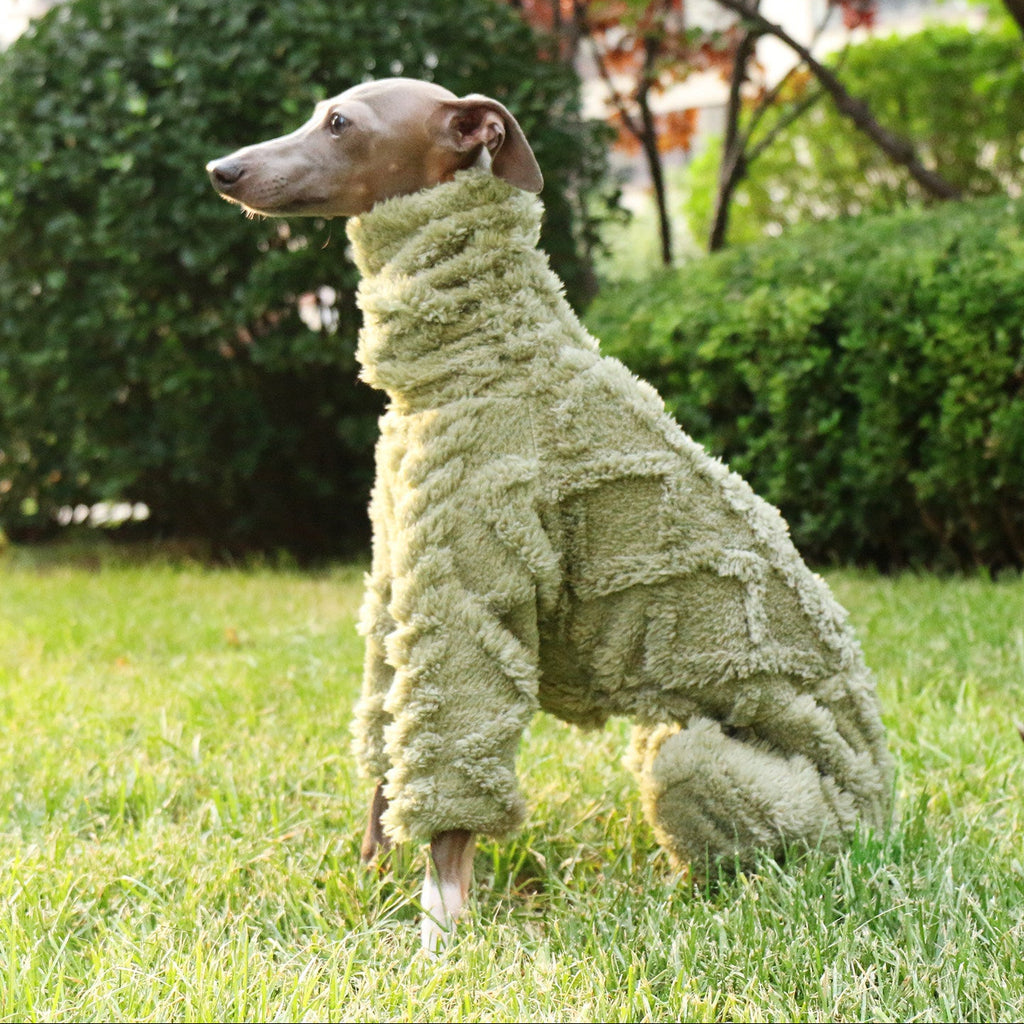 Whippet & Italian Greyhound Fleece Jumpsuit – Warm Winter Dog Pajamas