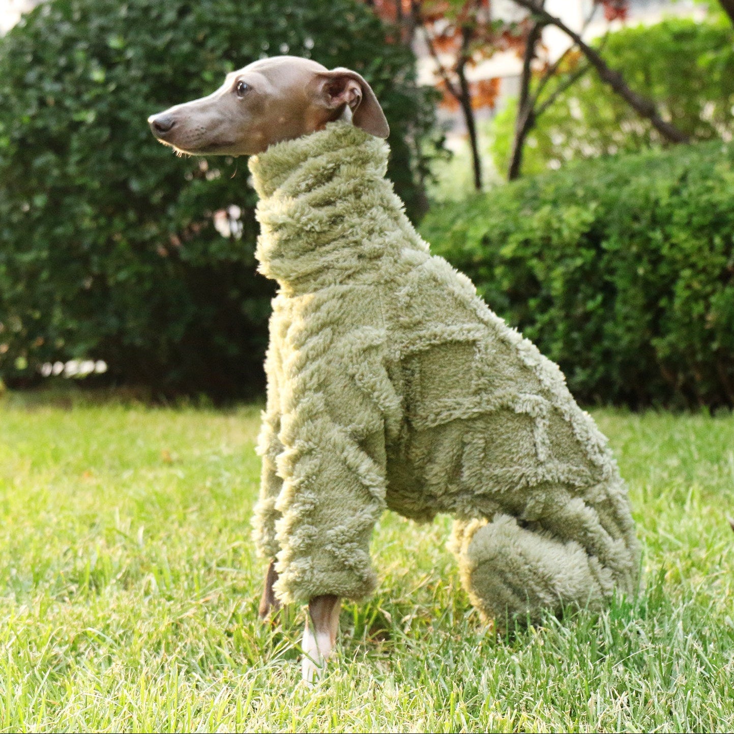 Whippet & Italian Greyhound Fleece Jumpsuit – Warm Winter Dog Pajamas