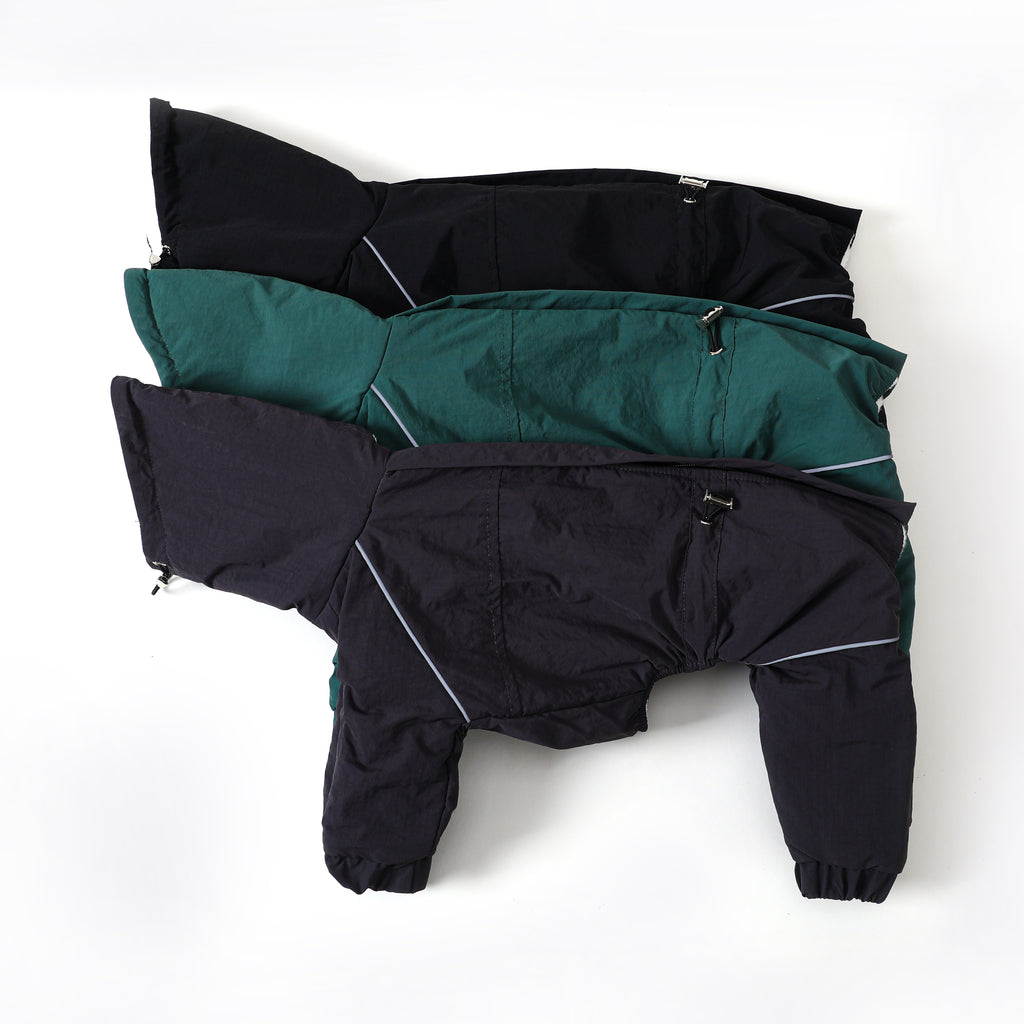 Whippet Italian Greyhound Fleece Dog Jumpsuit Warm Winter Four Leg Coat with Zipper