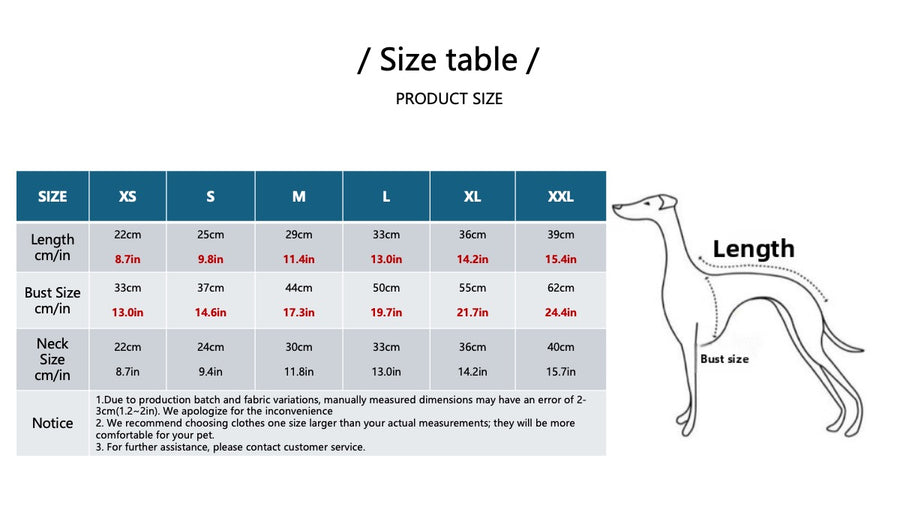 Dog Size Guide