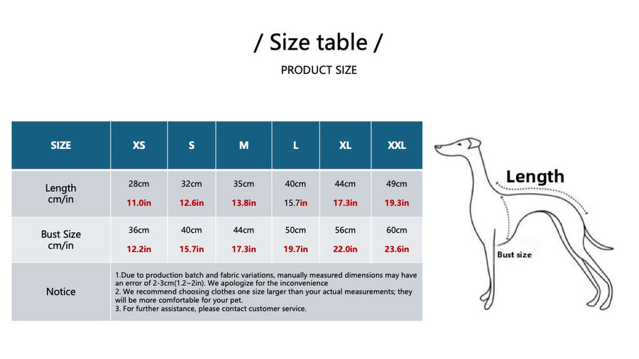 Dog Size Guide
